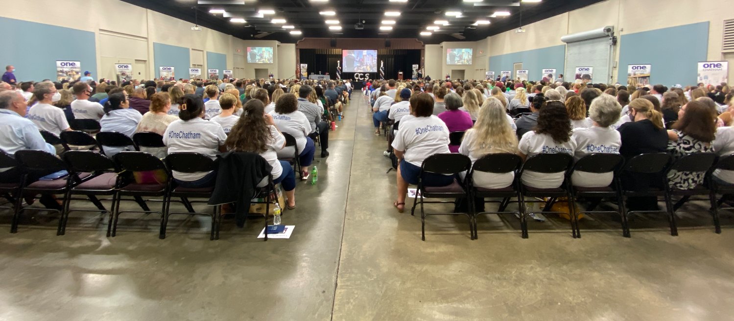 More than 1,000 CCS employees gathered at the Wicker Center in Sanford for convocation before the start of the 2022-2023 school year.
